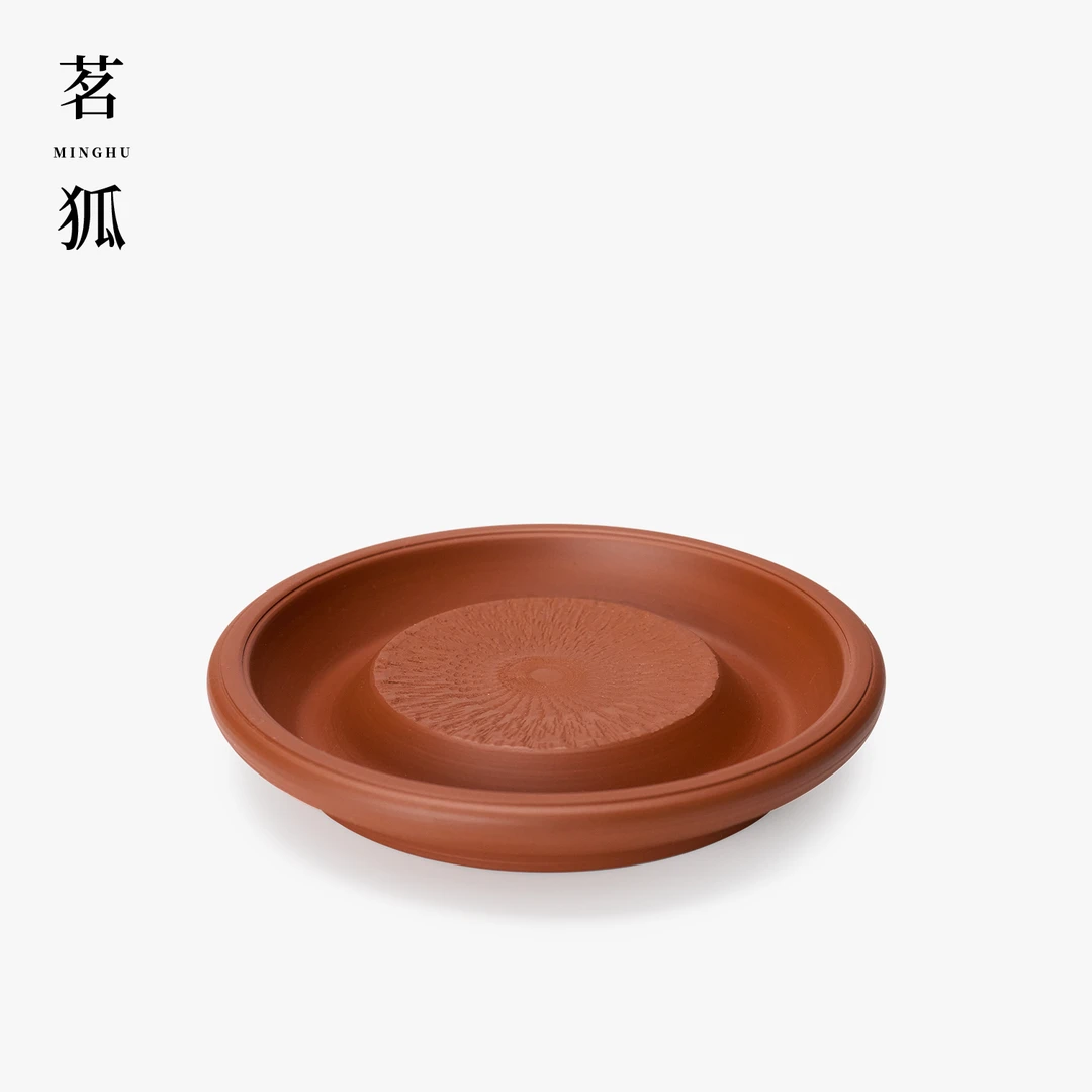 明德园传统手拉朱泥茶盘 潮州老式易养壶承中国风家用茶盘茶具