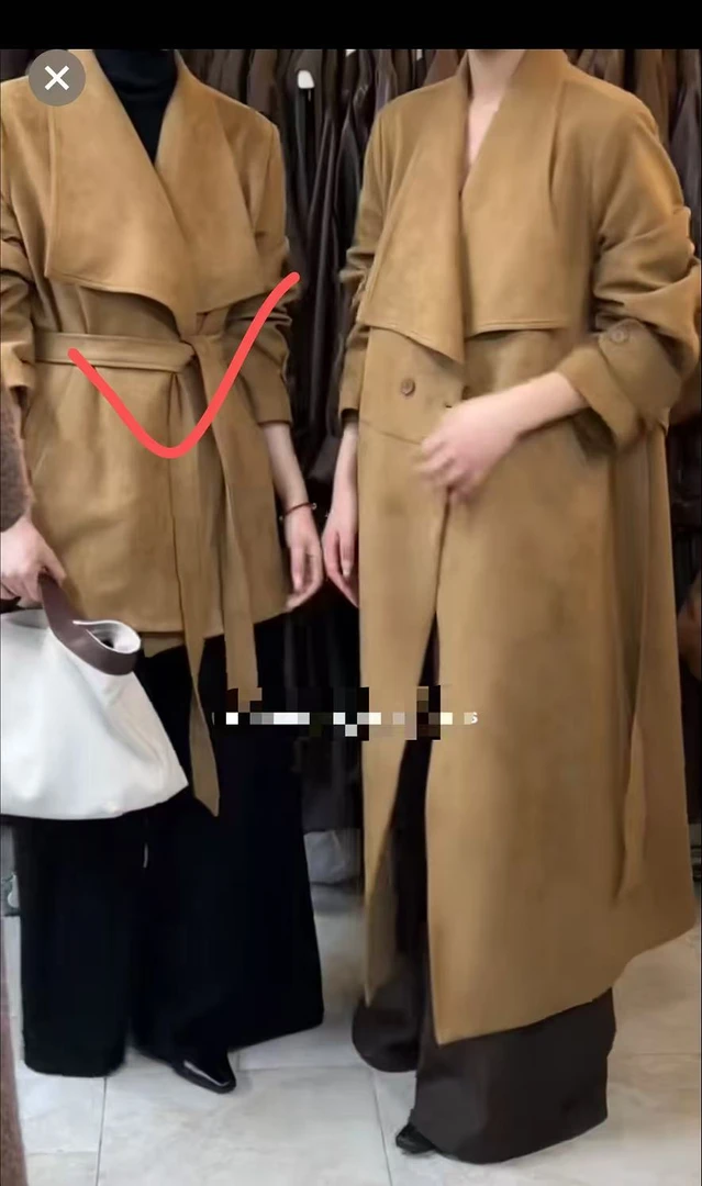 【丹丹同款】大翻领中款外套【大翻领中款鹿皮绒367889】