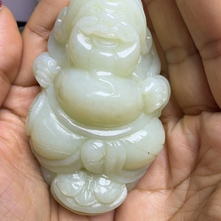 毛***仰和田玉未镶嵌挂件