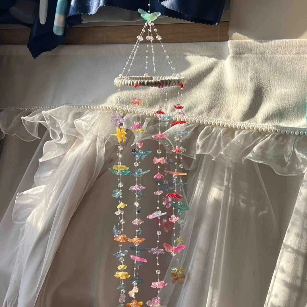 【玛卡】立体梦幻蝴蝶风铃手工diy材料包送闺蜜好朋友