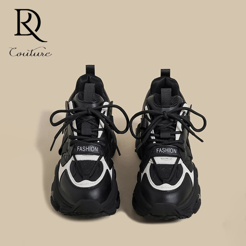 【DR轻奢正品】韩系仙女温柔美搭保暖老爹鞋女2025秋冬棕色加绒增高