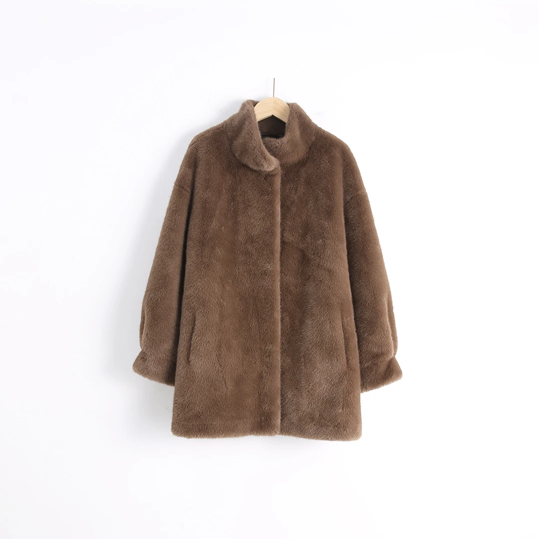 【HONEY AMOR】 环保毛气质纯色休闲百搭女装外套~JW/822ZC