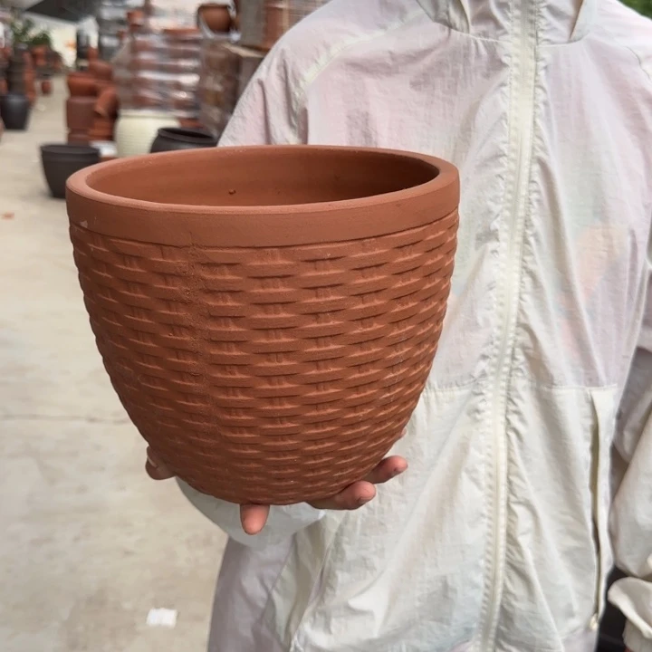 紫砂花盆口24高20宜兴紫砂