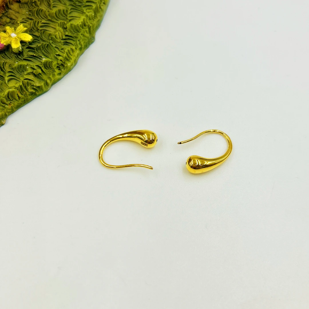 足金999 水滴耳钉 5D工艺 按克卖 A3
