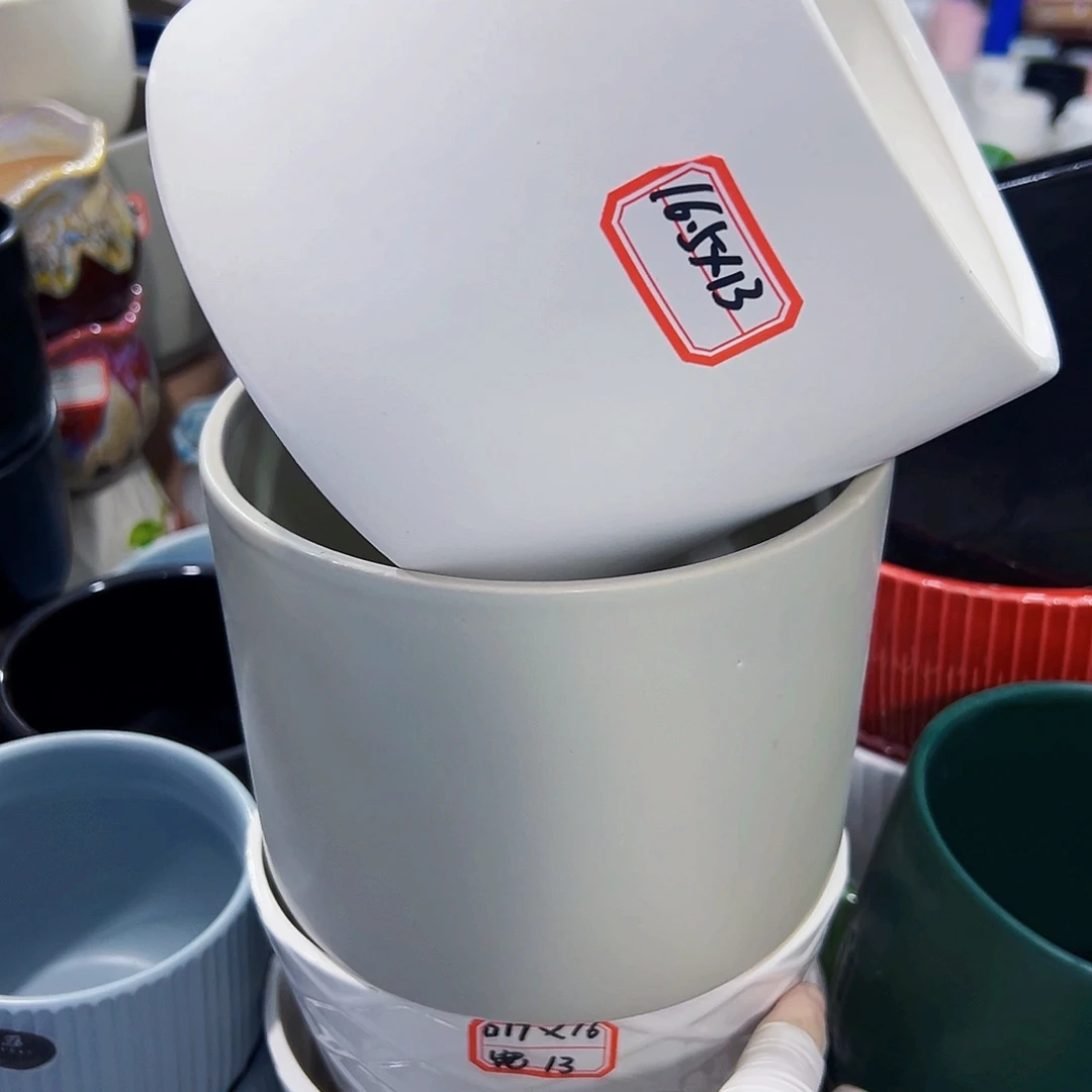 外贸尾单陶瓷花盆凑单10米包邮