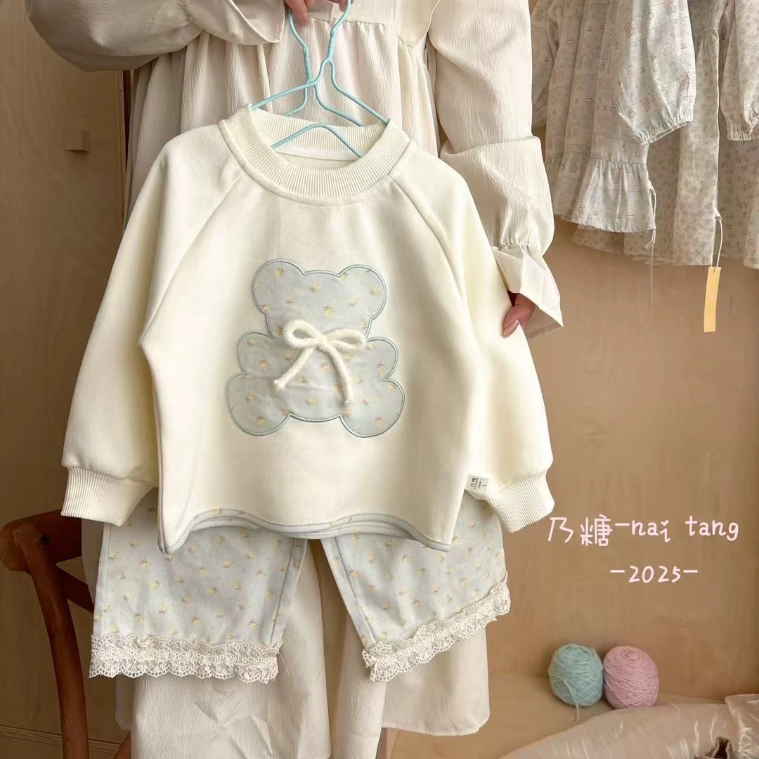 【米粒Kids】nt小熊碎花裤套装F 511022