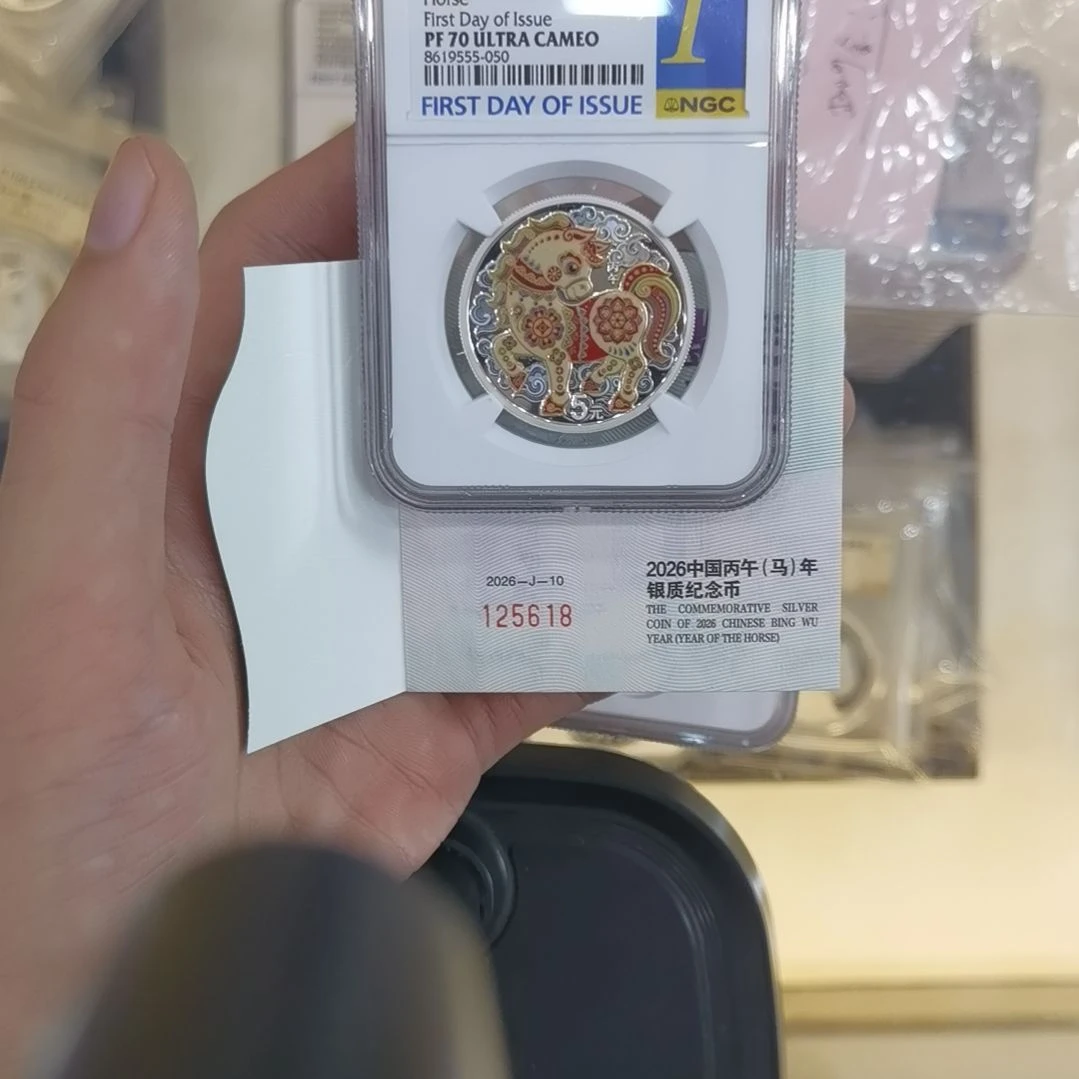 用***9纯银125618小彩马纪念币一枚