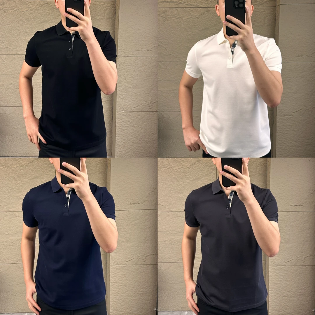 【POLO新款】SY030男士夏季爵派尔轻奢款翻领系扣polo短袖T恤