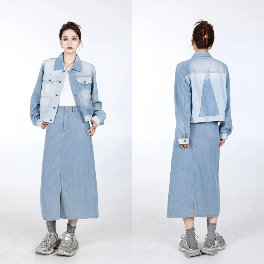 QC李潇洒【海耶斯谷】微胖大码女早秋时尚显瘦两件套装ZY307L49/77