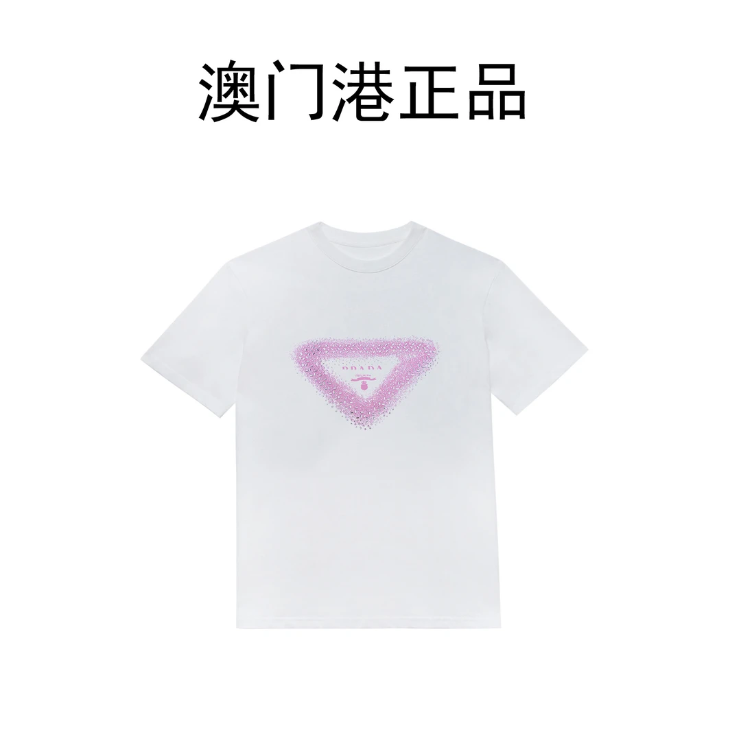 【澳门港正品】夏季三分袖刺绣女圆领潮流套头-LT339