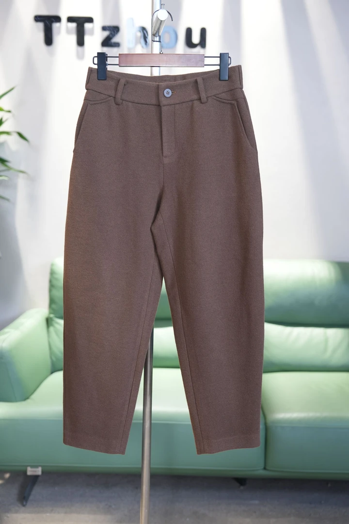 【TT原创·休闲裤系列】2025秋冬设计师盐缩树皮皱“小哈伦裤”
