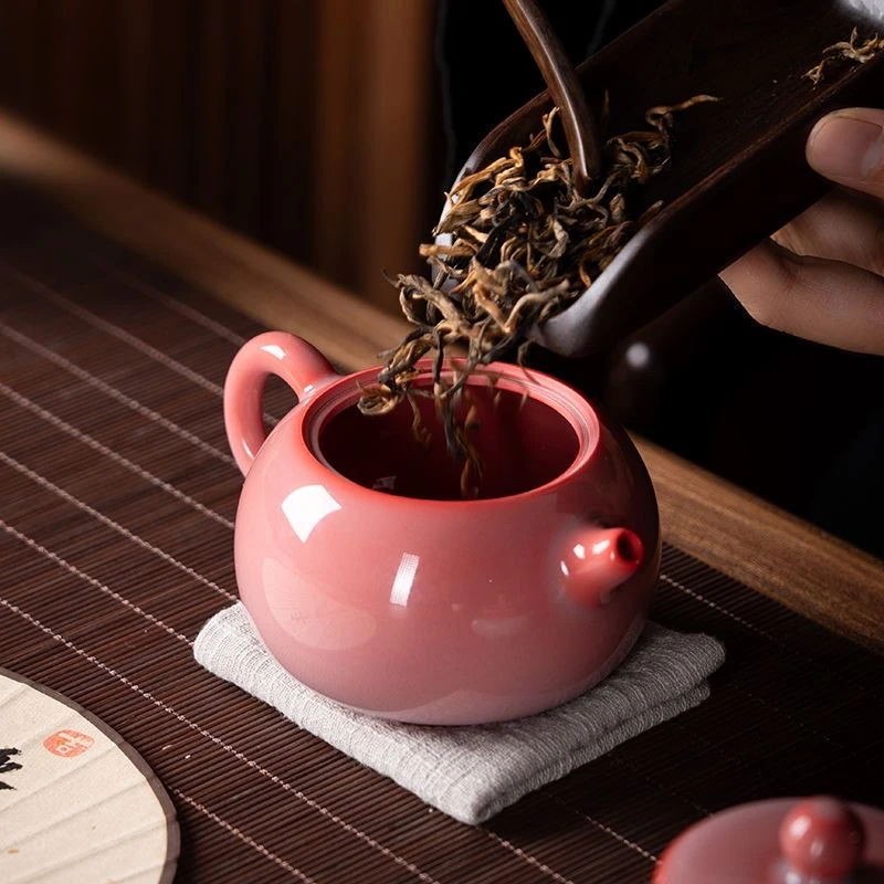 猪油壶汝窑冻西施壶茶单壶茶具女士泡茶壶过滤高端精致手工茶壶