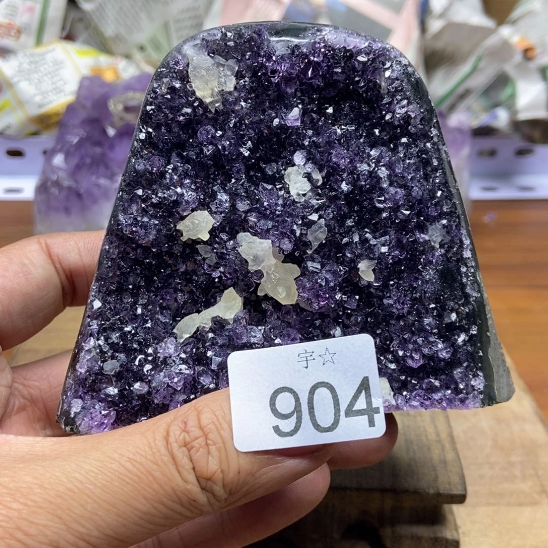 紫晶天然水晶摆件未镶嵌