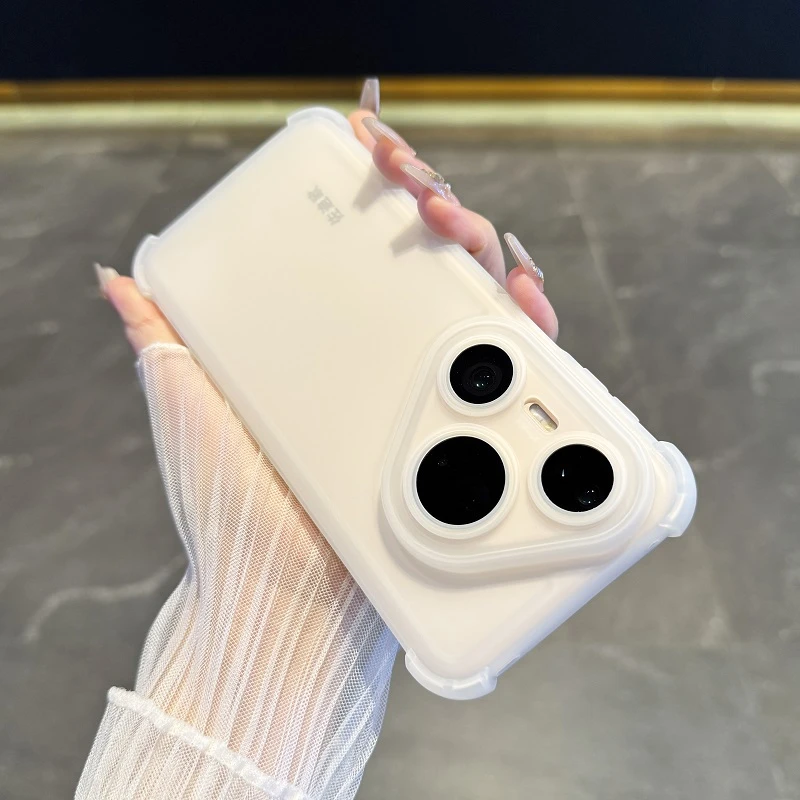 适用于华为pura80pro+手机壳新款磨砂气囊防摔pura70透明ultra软