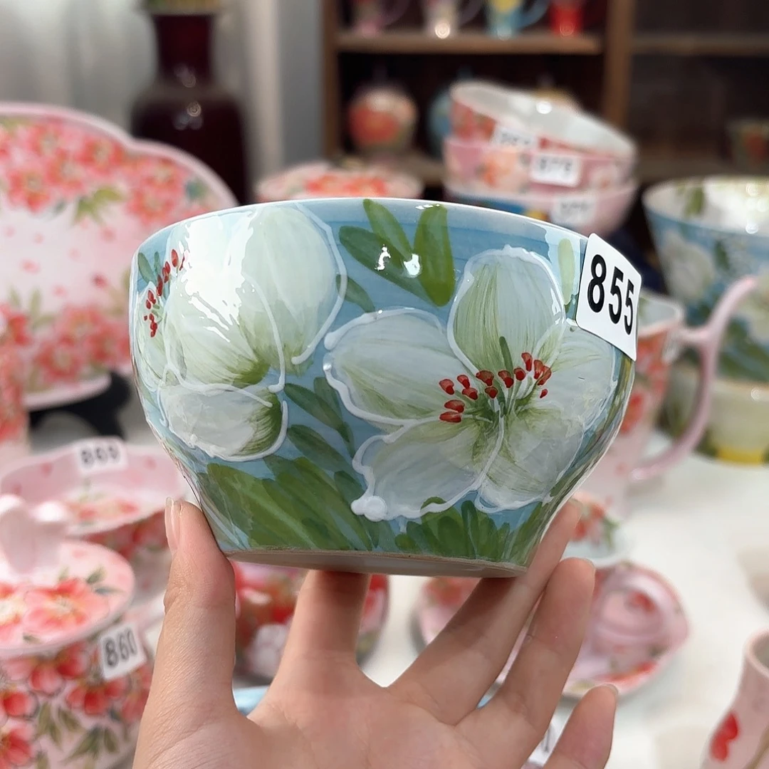 景德镇手绘高温釉下彩陶瓷茶具