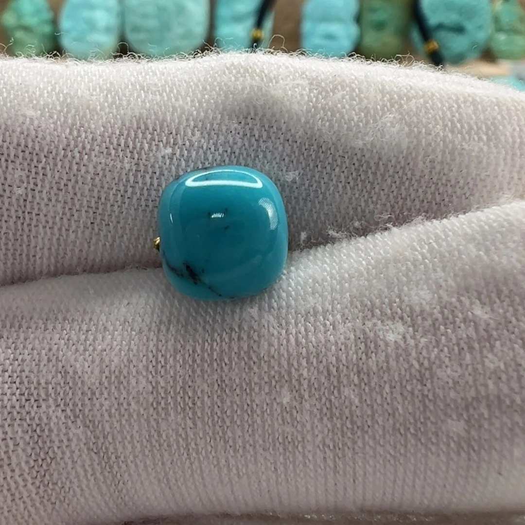 未镶嵌绿松石老型珠8.4x7.7mm