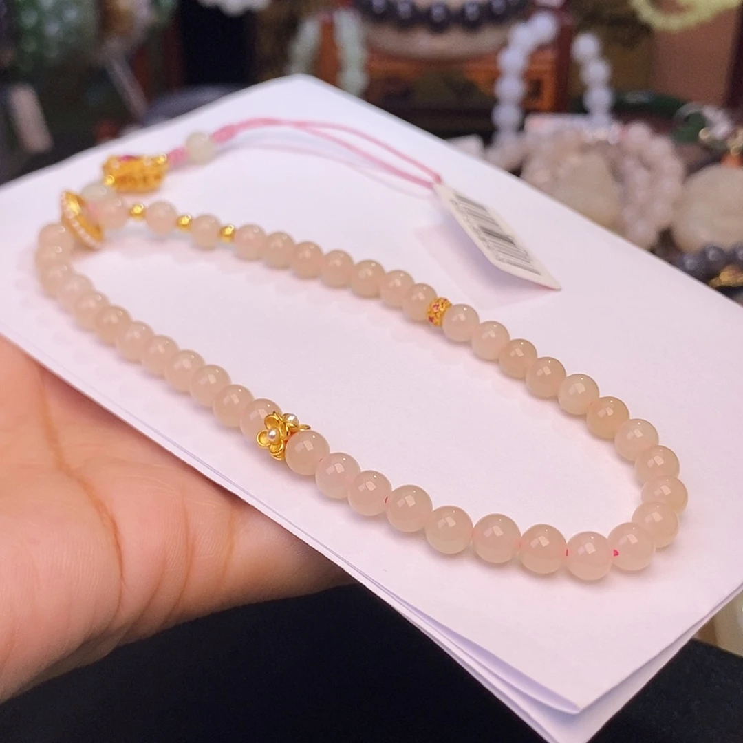 和田玉未镶嵌颈饰多样性发一 925.银藕粉挂件清货