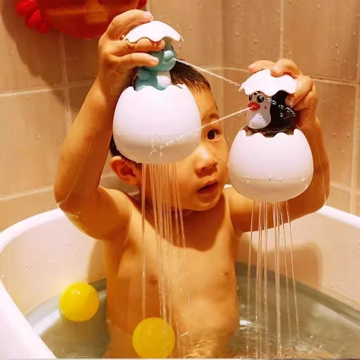 小黄鸭恐龙蛋戏水玩具婴儿浴室喷水洗澡花洒宝宝沐浴益智好物男女