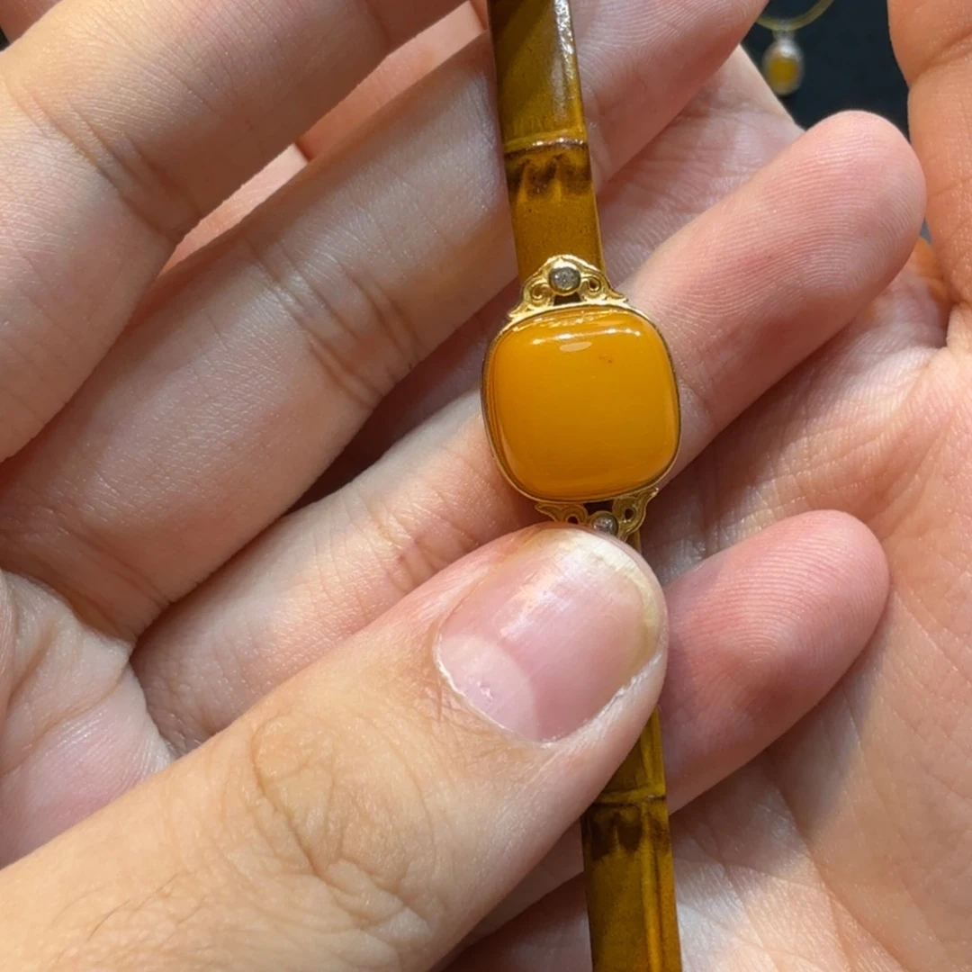 未镶嵌琥珀手链天然蜜蜡表带
