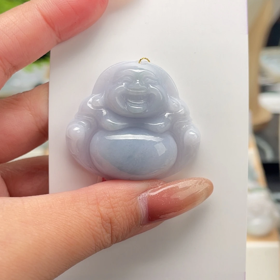 翡翠未镶嵌颈饰佛公