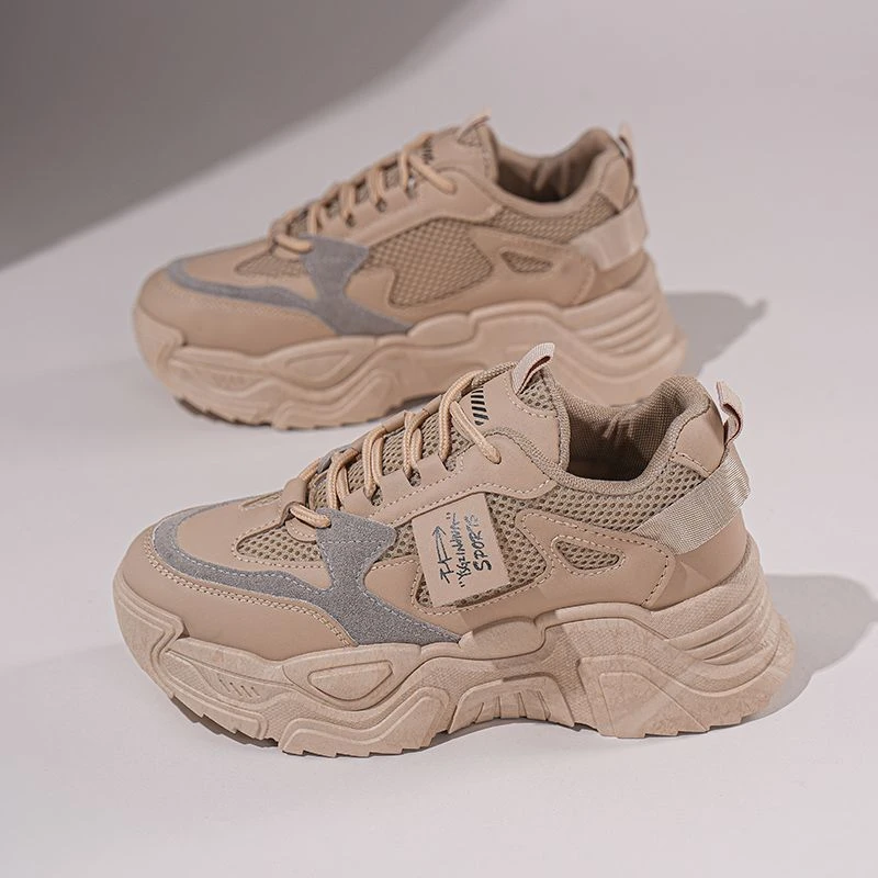 2025新款女士冬季爆款厚底老爹鞋休闲百搭春秋透气运动女鞋CK819