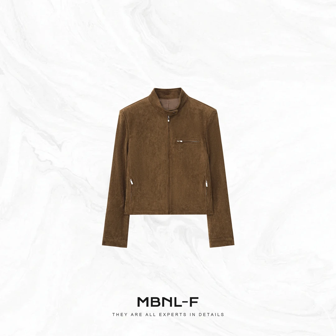 MBNL-F“质感麂皮绒” 高定美式复古老钱夹克外套 秦磊XM-XWT2556