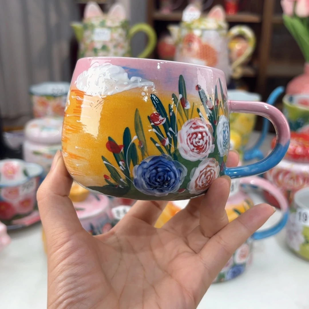 景德镇手绘高温釉下彩陶瓷茶具