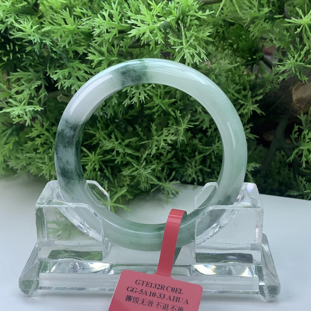 【刘思懿】天然缅甸A货翡翠手镯-T-14