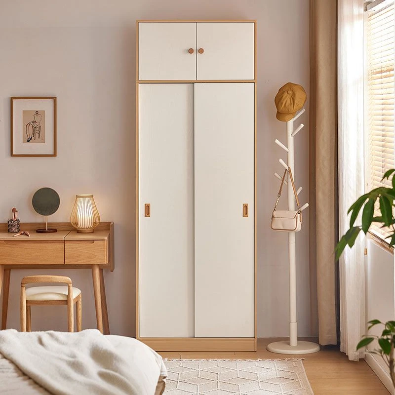 衣柜家用卧室推拉门收纳柜子经济型简易木质组装衣橱出租房用