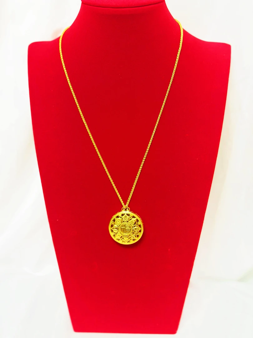 铜合金项链 精工高定肖邦链配高定八宝罗盘