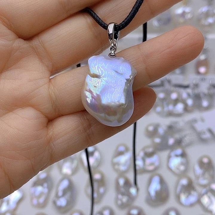 颈饰银S925镶嵌淡水珍珠