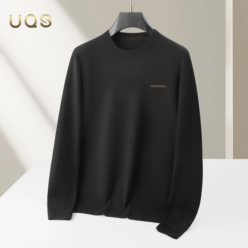 男士大码针织圆领上衣秋冬新款日常休闲百搭宽松毛衣简约舒适保暖