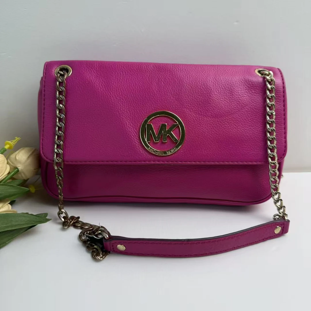 95新 MICHAEL KORS/迈克高仕 迈克高仕玫紫色百搭单肩包