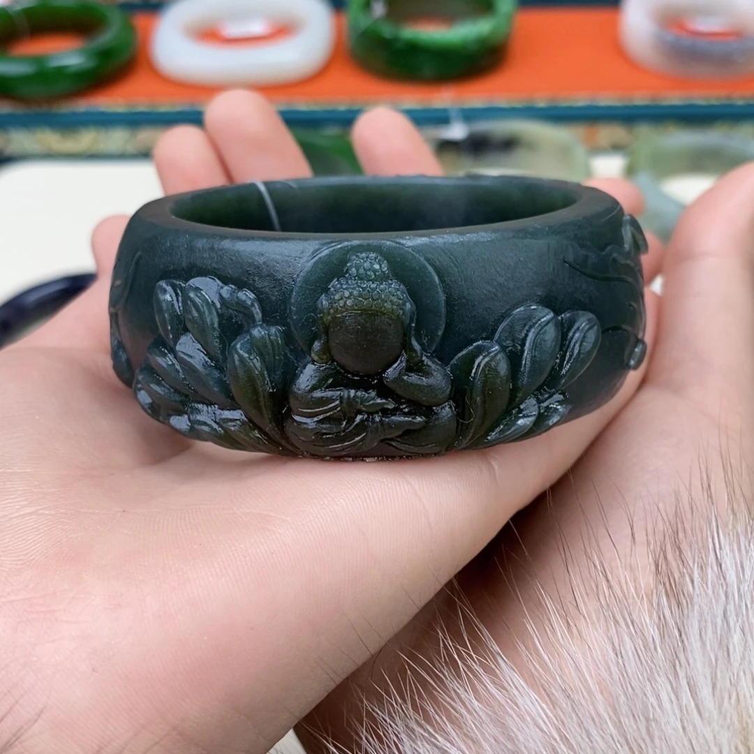 和田玉手镯   定制未镶嵌