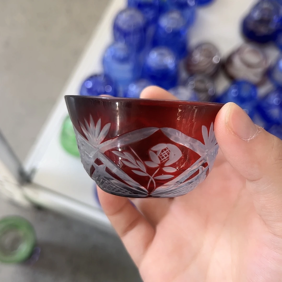 水晶玻璃平底款微瑕一个