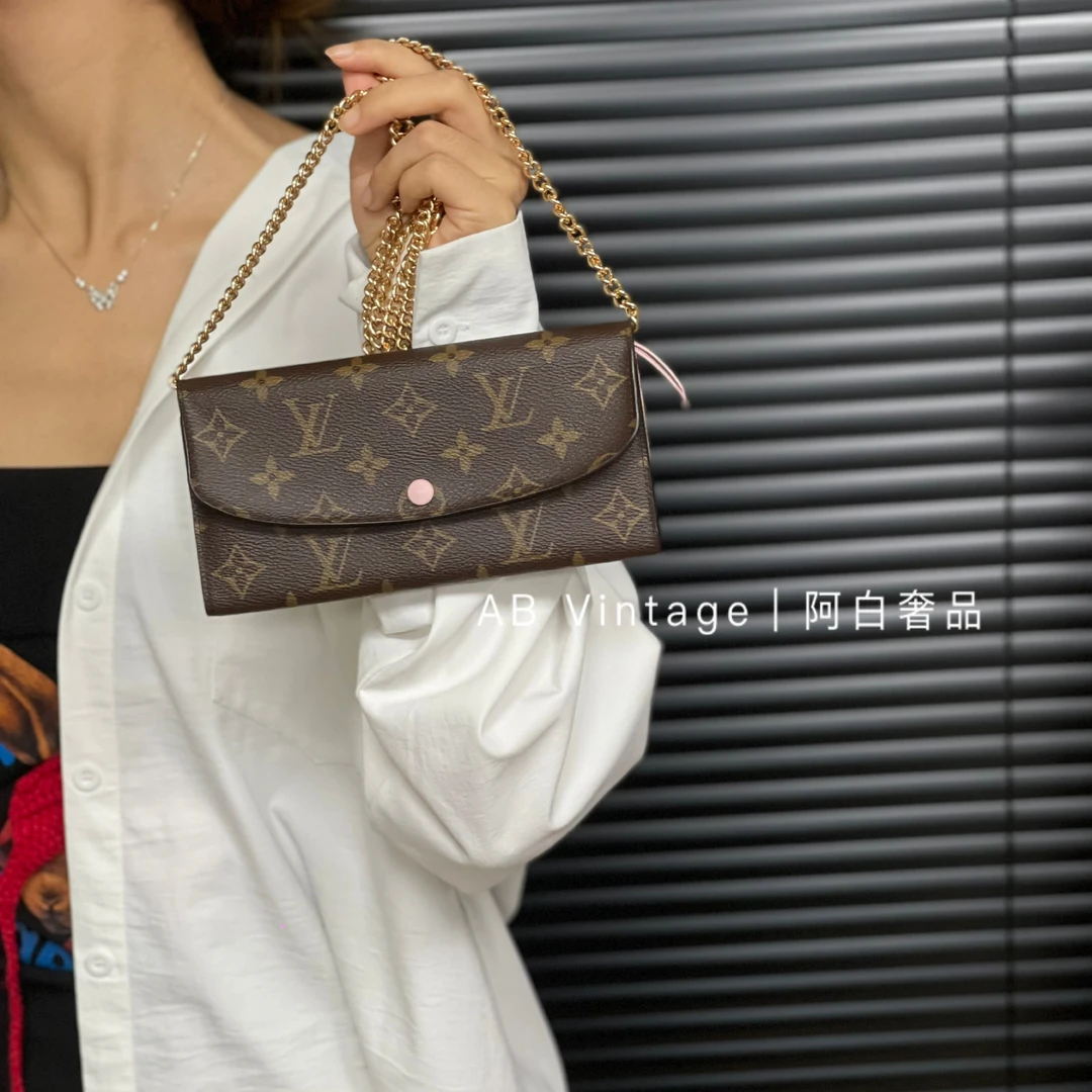 95新 LouisVuitton/路易威登 阿白奢品/LV 老花豆豆手拿包