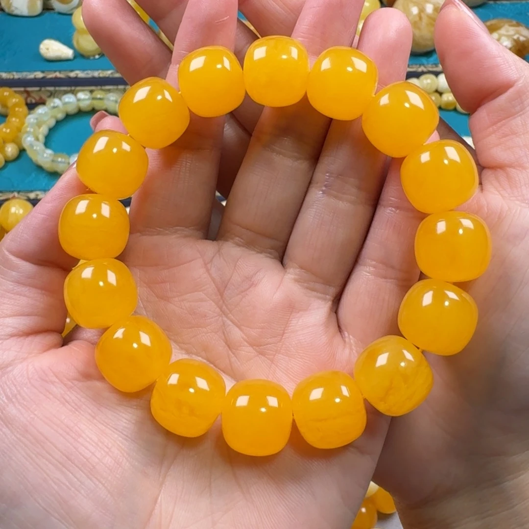 琥珀未镶嵌手链同料