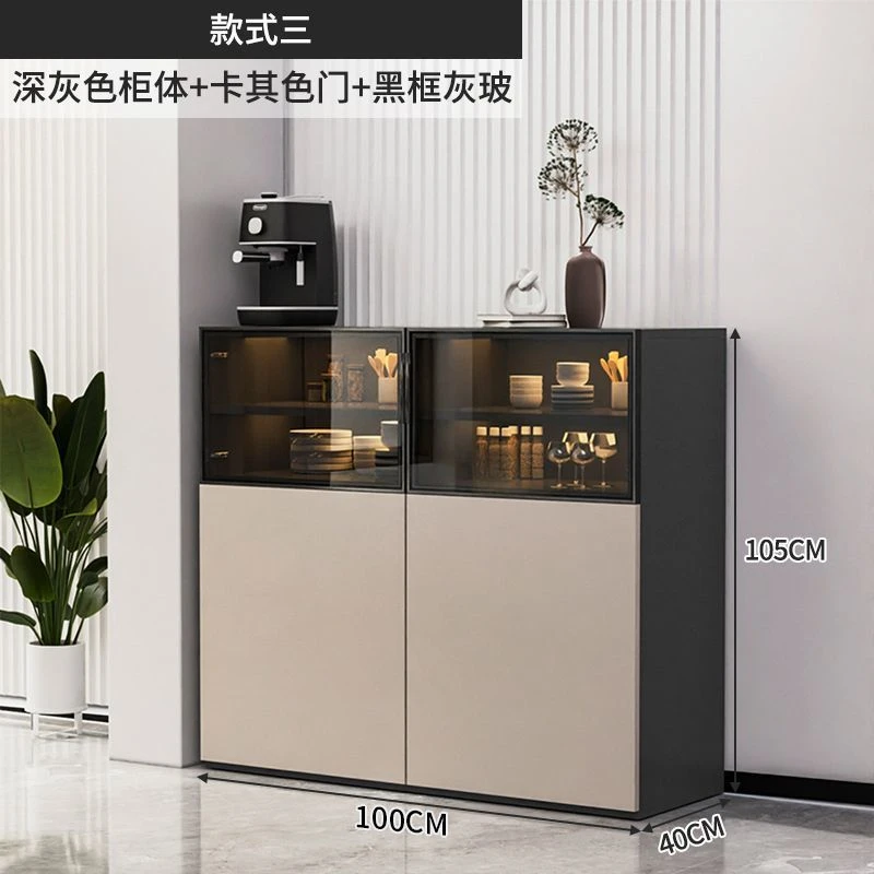 轻奢餐边柜酒柜家用落地茶水柜客厅上档次小户型靠墙收纳储物柜子