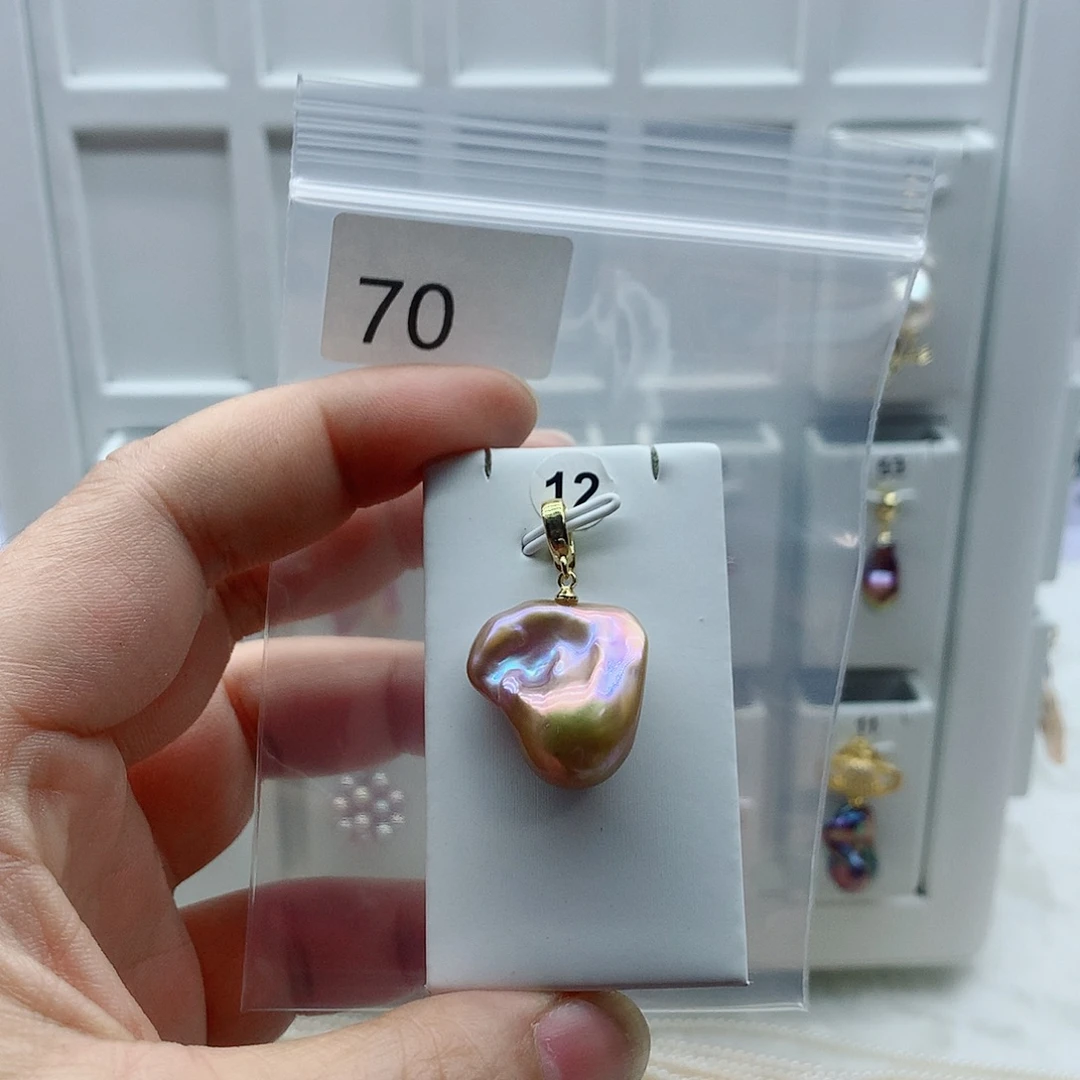 合金吊坠(不含链)淡水珍珠