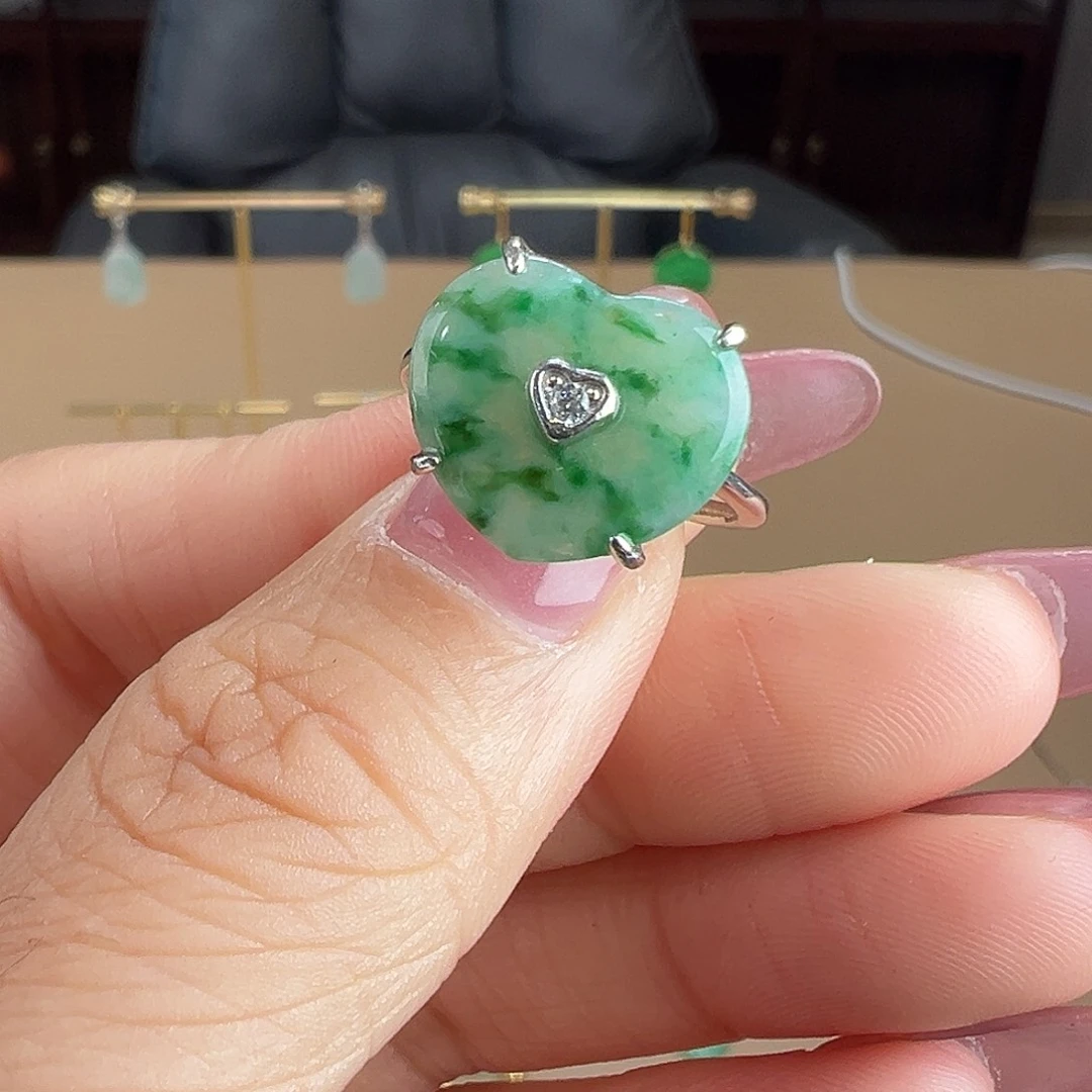 翡翠银S925镶嵌戒指戒指2