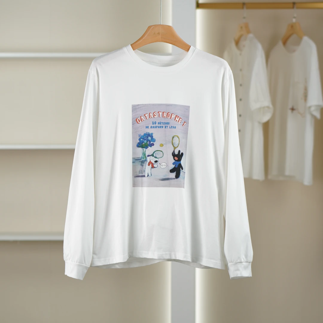 麦迪尚品【夕Y】50909554 春秋时尚休闲简约圆领长袖上衣品牌女装