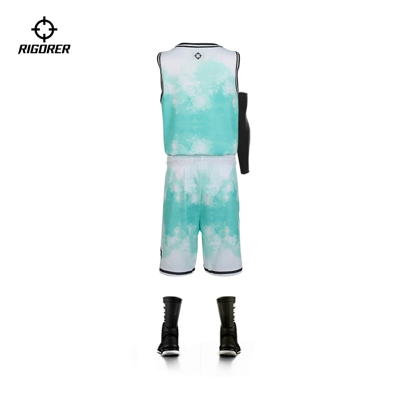 准者（RIGORER）篮球服新款训练比赛个性泼墨排汗透气青少年运动