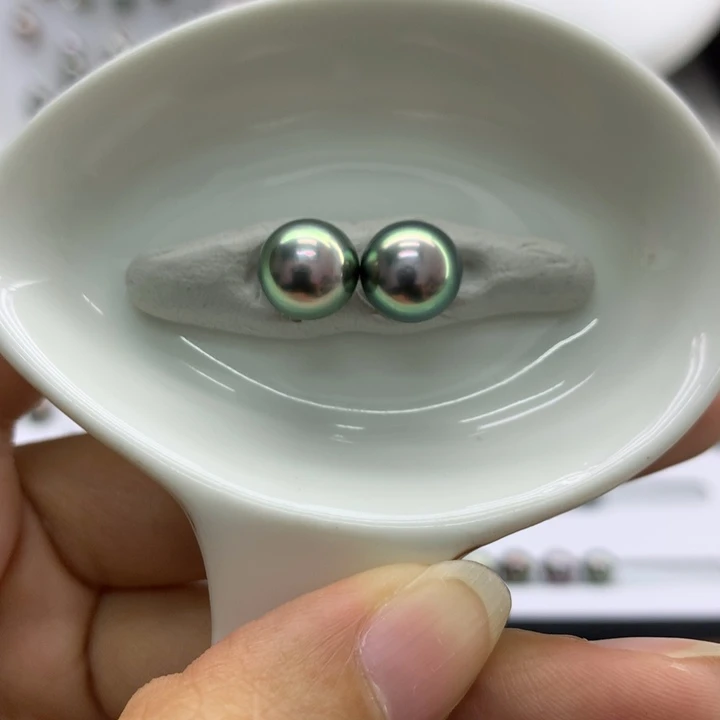 海水珍珠裸珠荧光薄荷绿