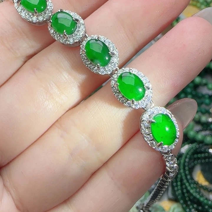 翡翠未镶嵌颈饰天然A货458