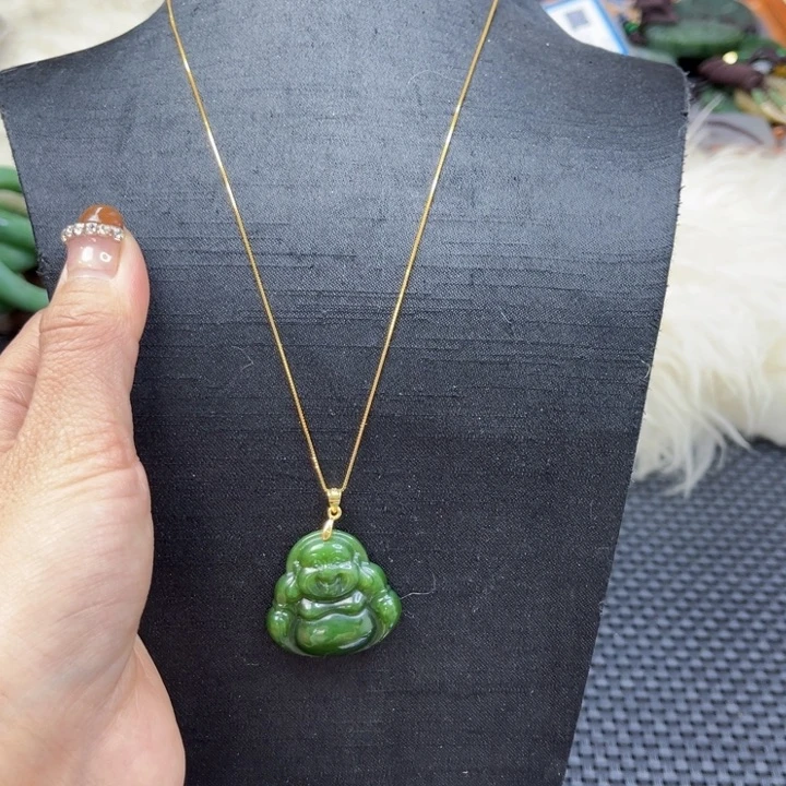 【闪购商品】和田玉（碧玉）颈饰银S925镶嵌