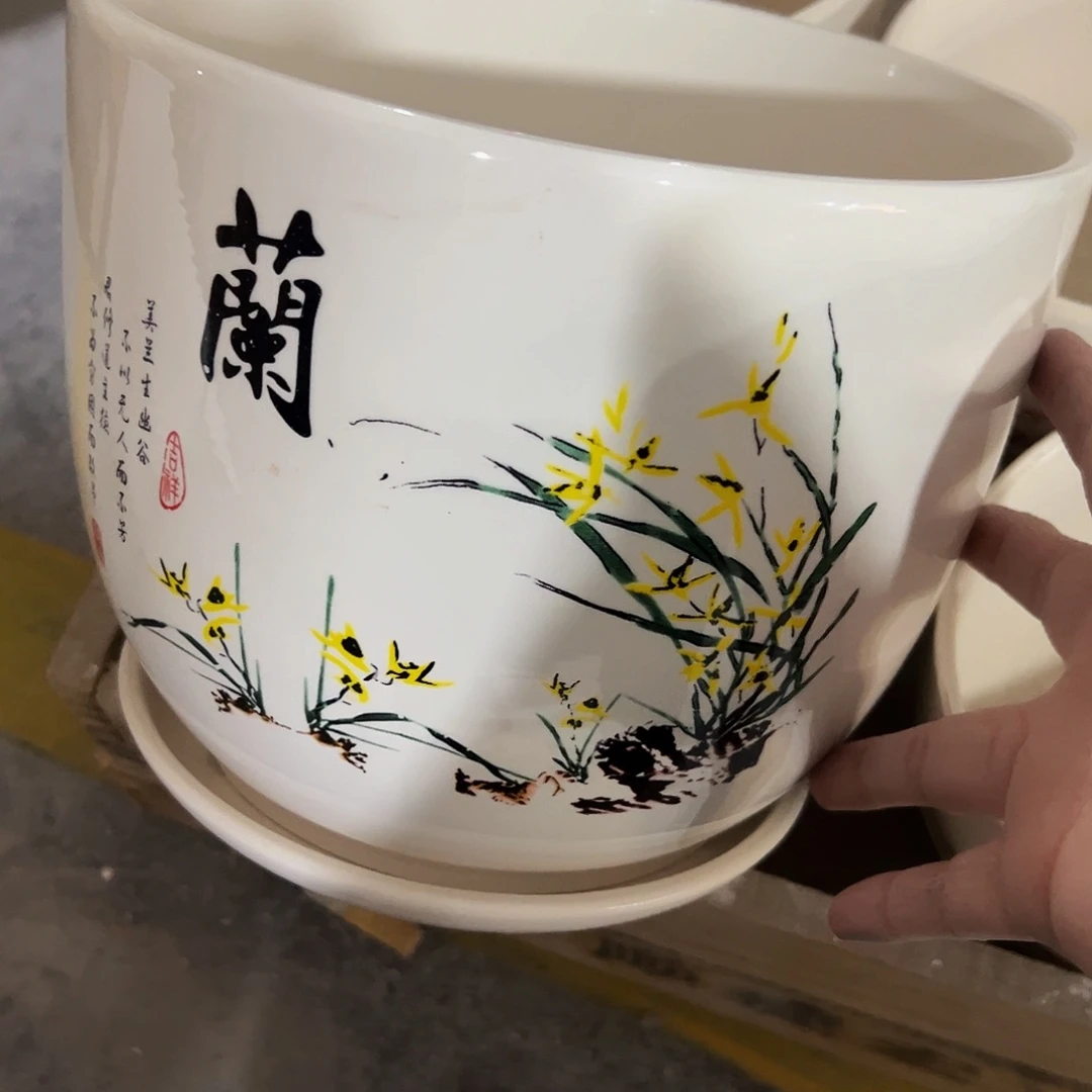 外贸尾单陶瓷花盆凑单10米包邮