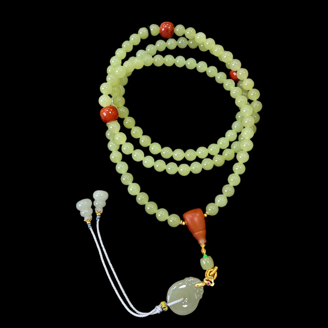 9193-和田玉项链多样性发一