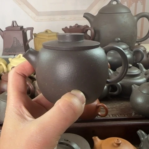 紫砂茶壶天青泥料150cc