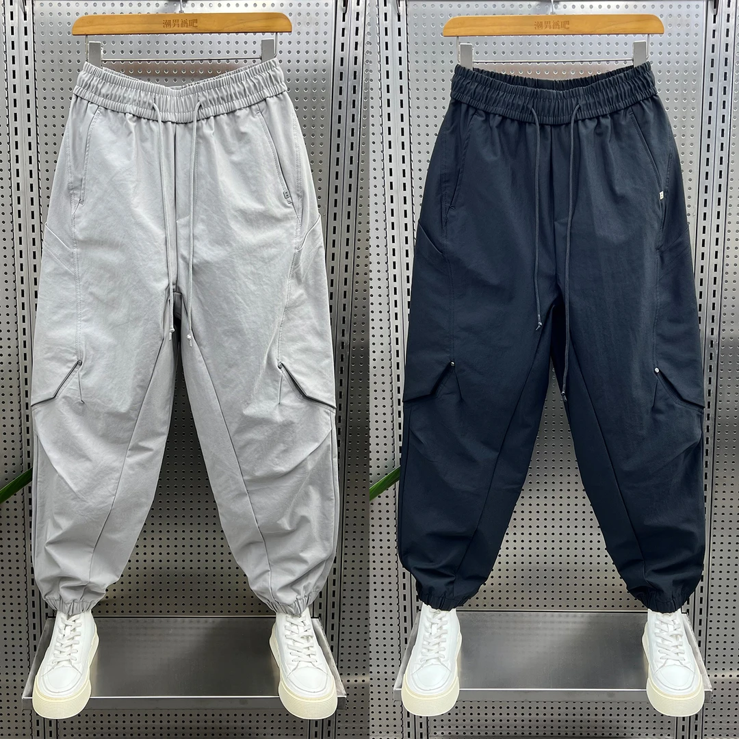 休闲裤男士秋季2025新款潮流设计感痞帅运动裤男士宽松户外束脚裤