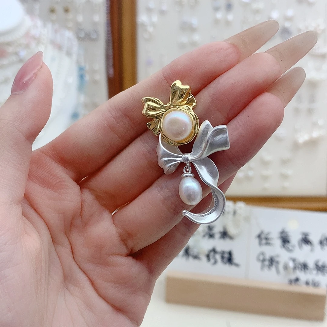 银S925镶嵌淡水珍珠颈饰